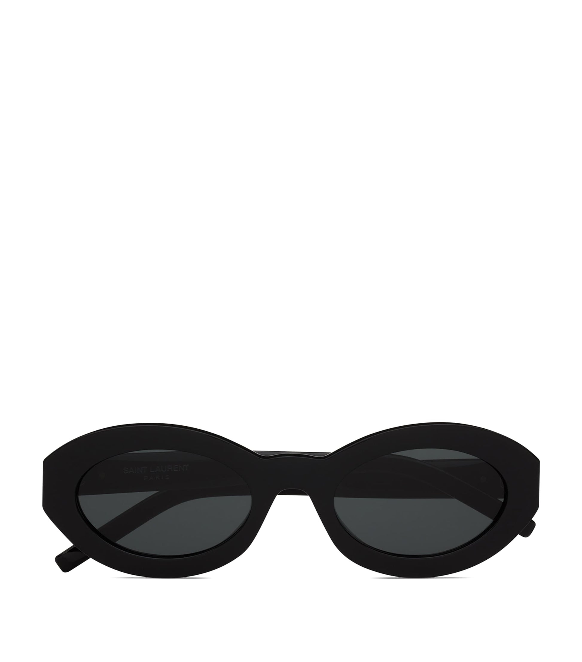 Saint Laurent Black Cassandre Oval Sunglasses