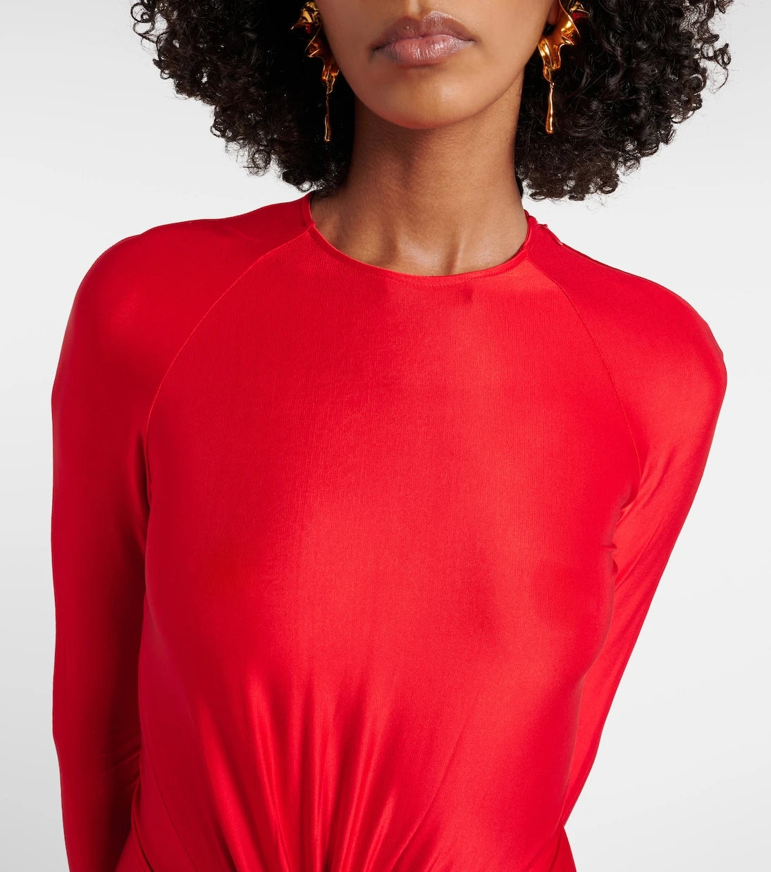 Victoria Beckham - Gathered jersey maxi dress