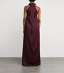 Stella McCartney Burgundy Satin Halterneck Gown