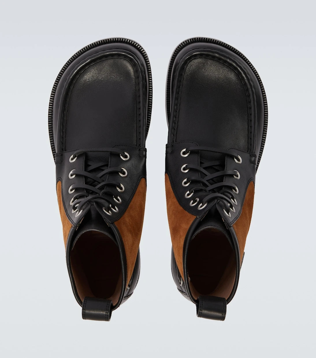 Loewe - Campo suede and leather lace-up boots