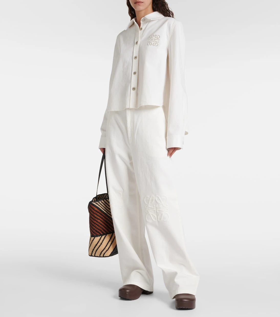 Loewe - Anagram wide-leg jeans