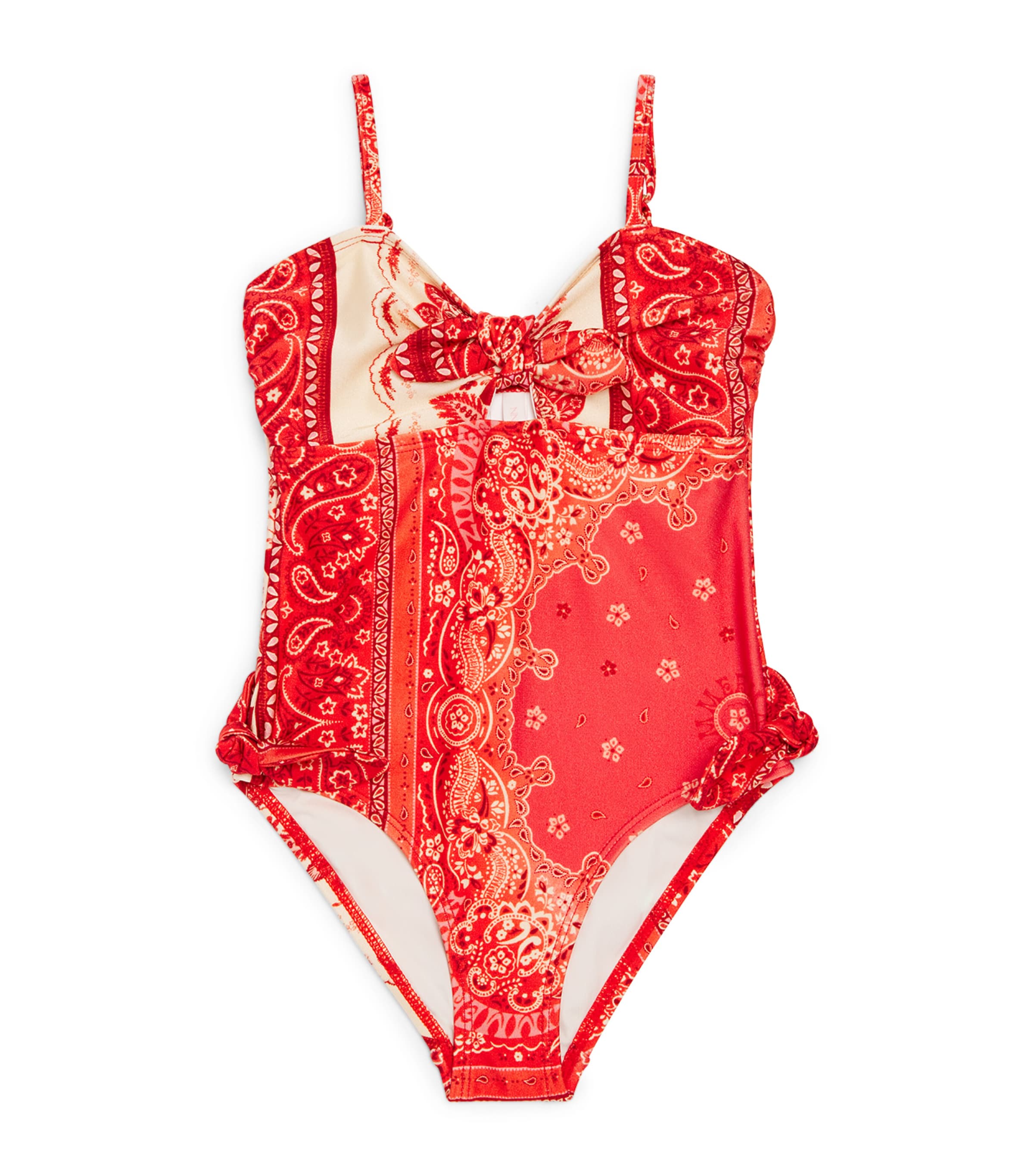 Zimmermann Kids Printed Tie Front Lucky Swimsuit (2-12 Years)