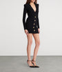 Black Knitted Button-Up Mini Dress