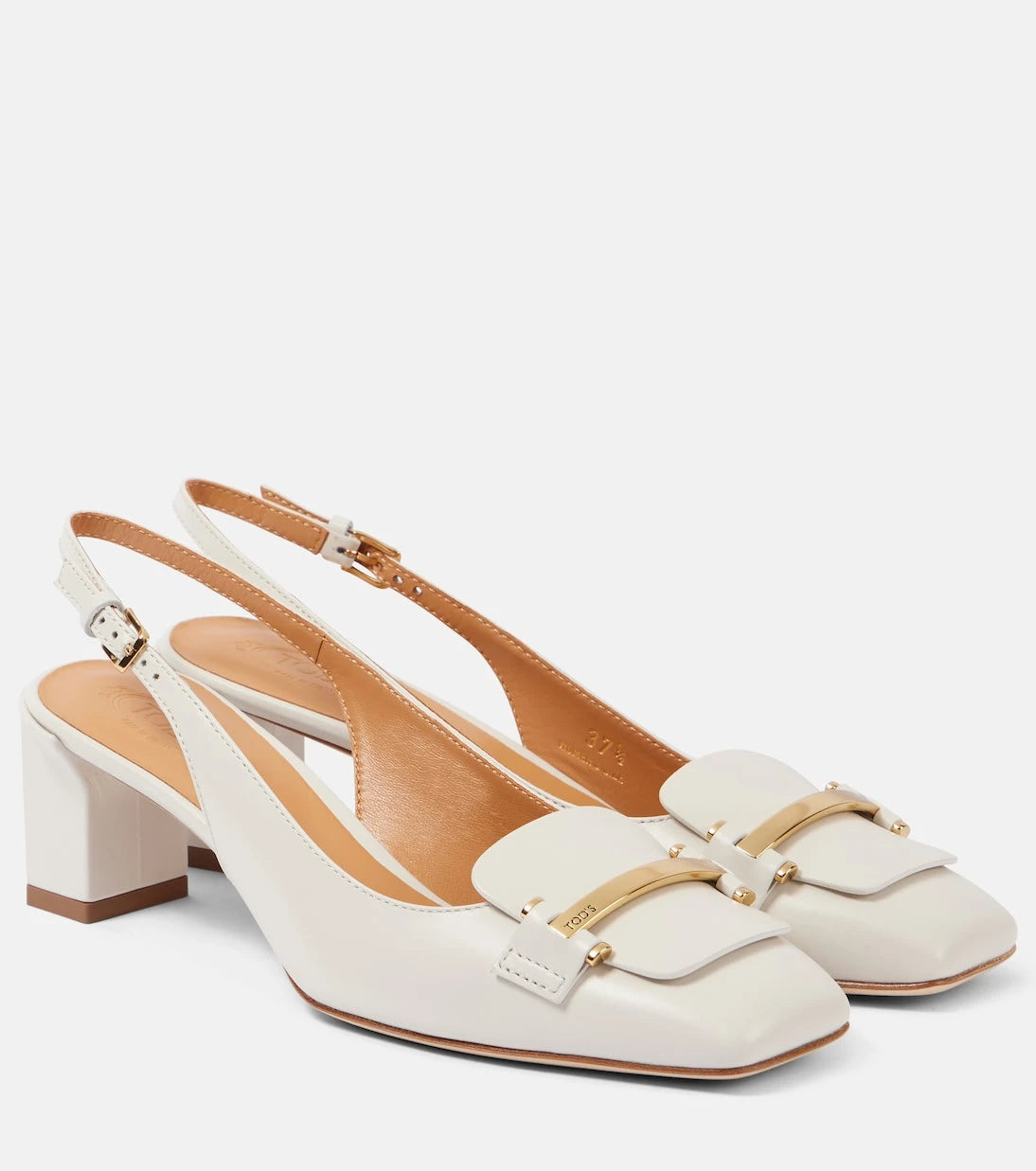 Tod's - Leather slingback pumps