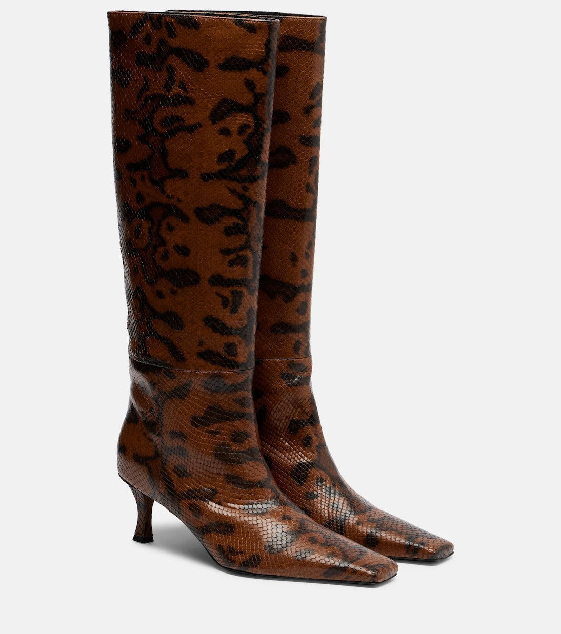 Proenza Schouler - Snake-effect leather knee-high boots