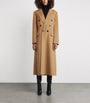 Victoria Beckham Brown Wool-Cashmere Double-Faced Coat