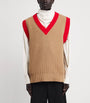 Beige Wool Ami de Coeur Sweater Vest