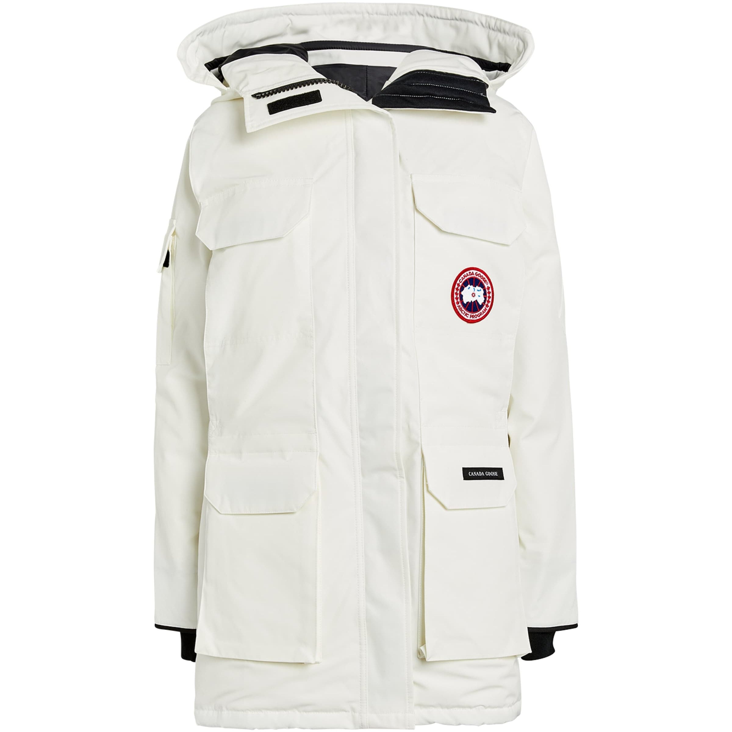 Canada Goose White Down-Filled Expedition Hooded Parka