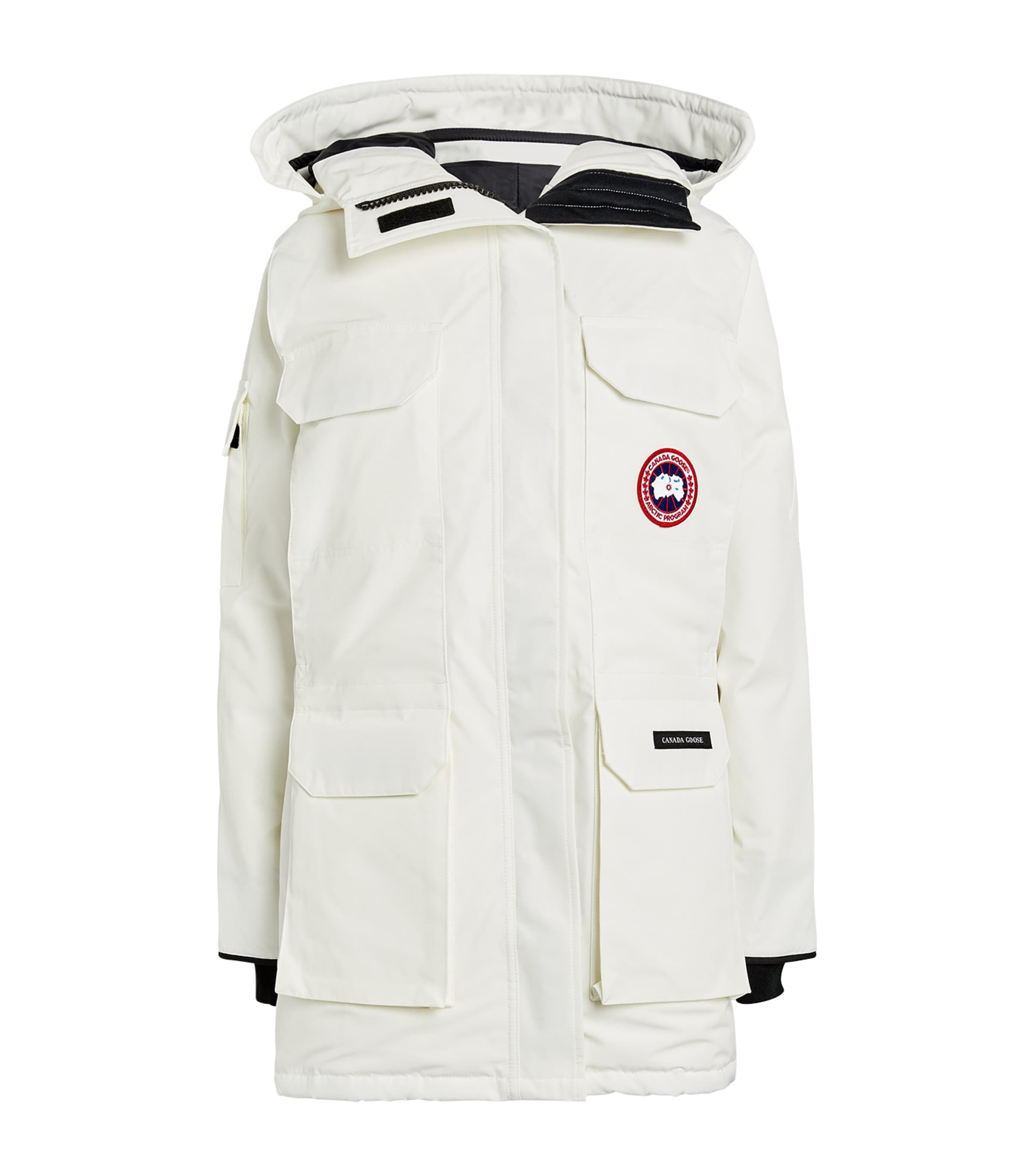 Canada Goose White Down-Filled Expedition Hooded Parka