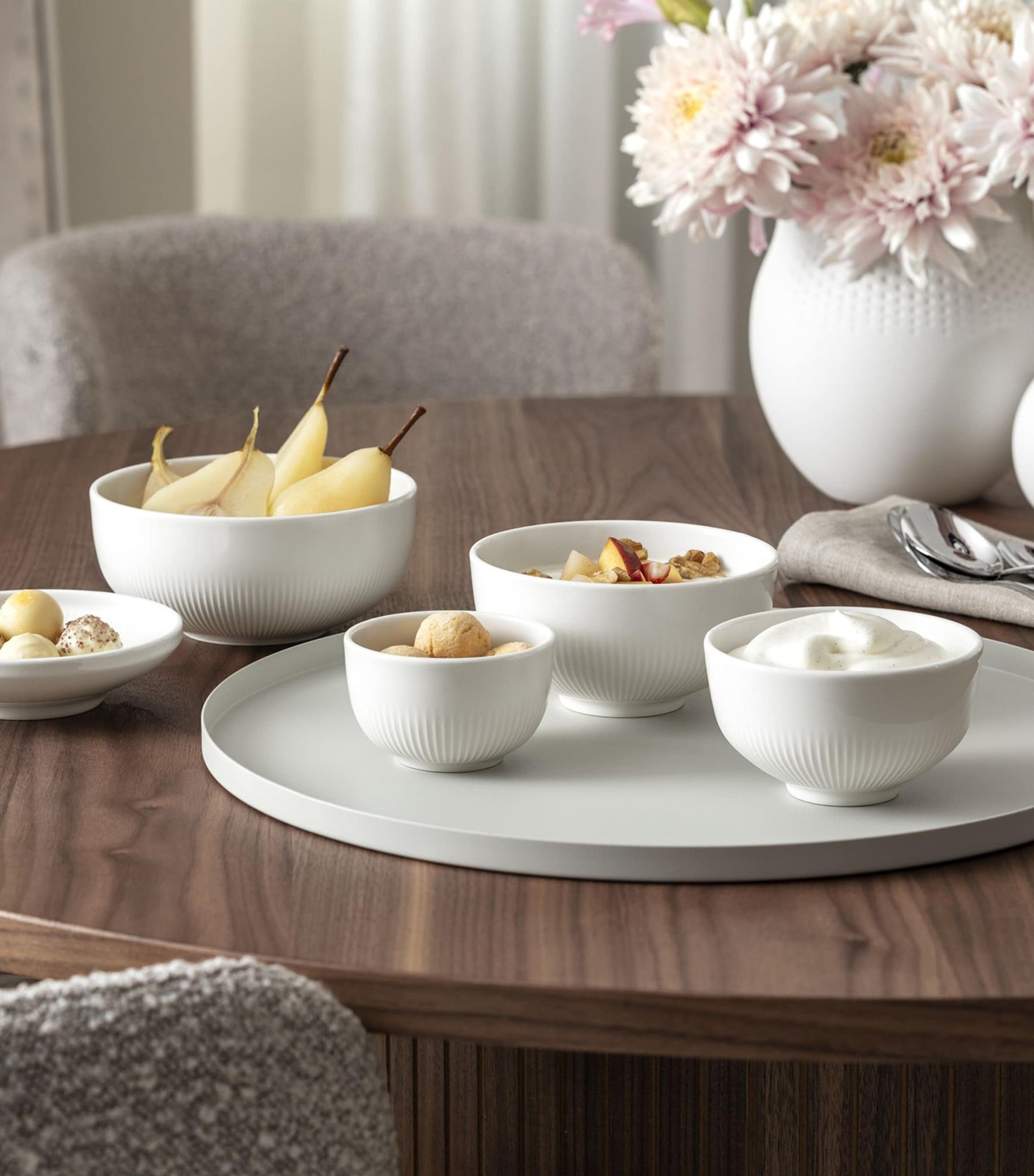 Porcelain Afina Sugar Bowl with Lid