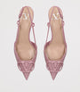 Valentino Garavani Pink VLOGO Slingback Pumps 40