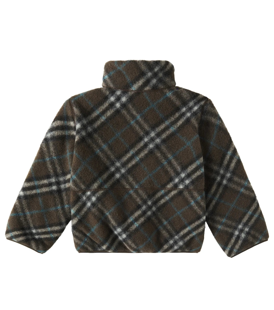 Burberry Kids - جاكيت بربري كاروهات من الصوف المخلوط