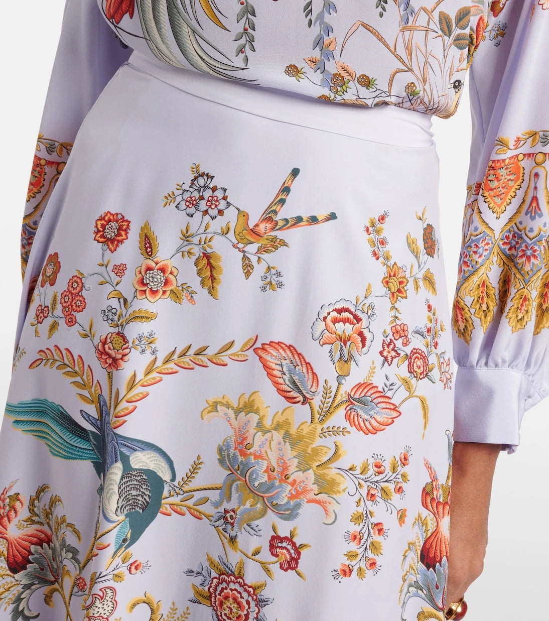Etro - تنورة ماكسي من الحرير المطبوع