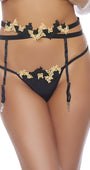 Wildflower Embroidered Garter Belt