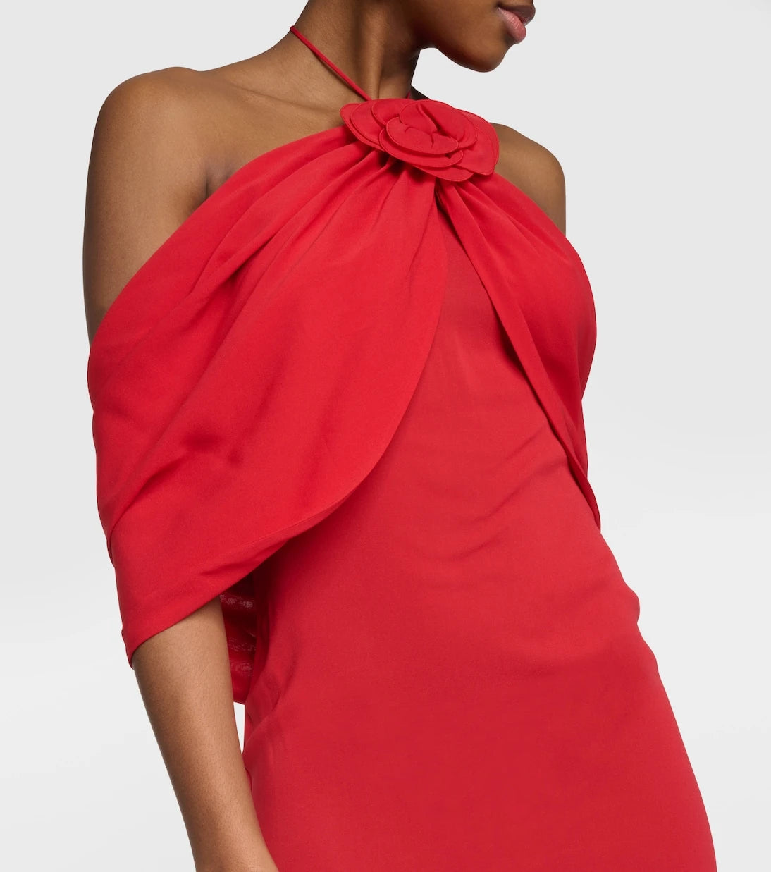 Magda Butrym - Floral-appliqué silk blend gown