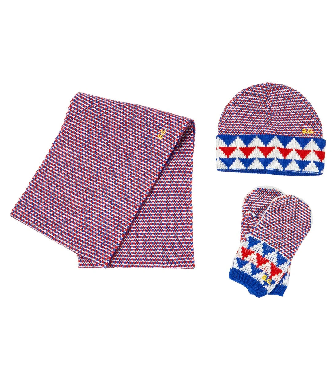 Bobo Choses - Logo beanie, scarf, and mittens set
