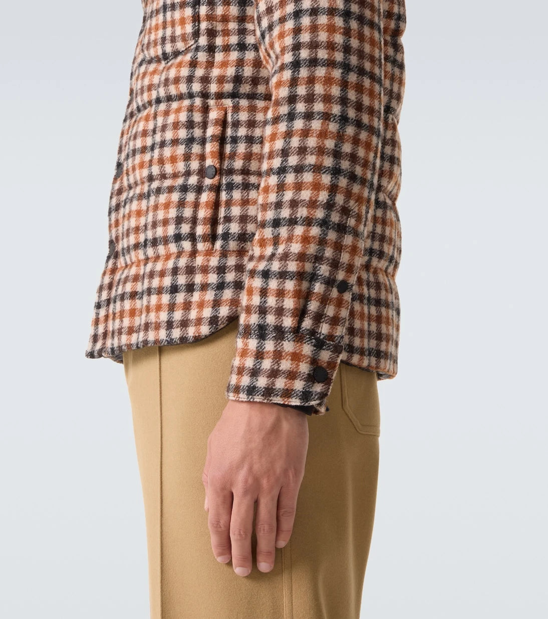 Moncler Grenoble - Gelt checked virgin wool down jacket