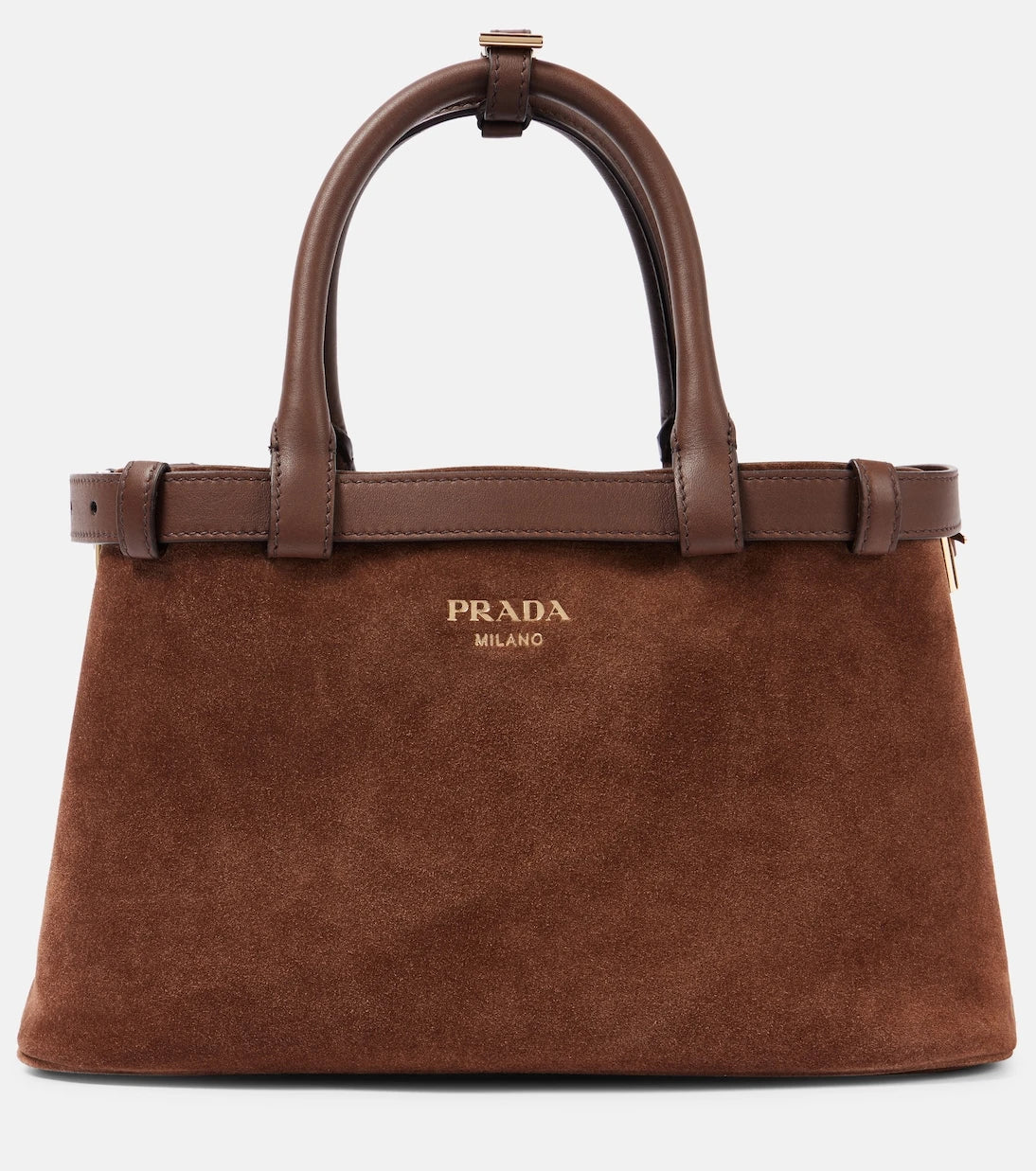 Prada - Prada Buckle Small suede tote bag