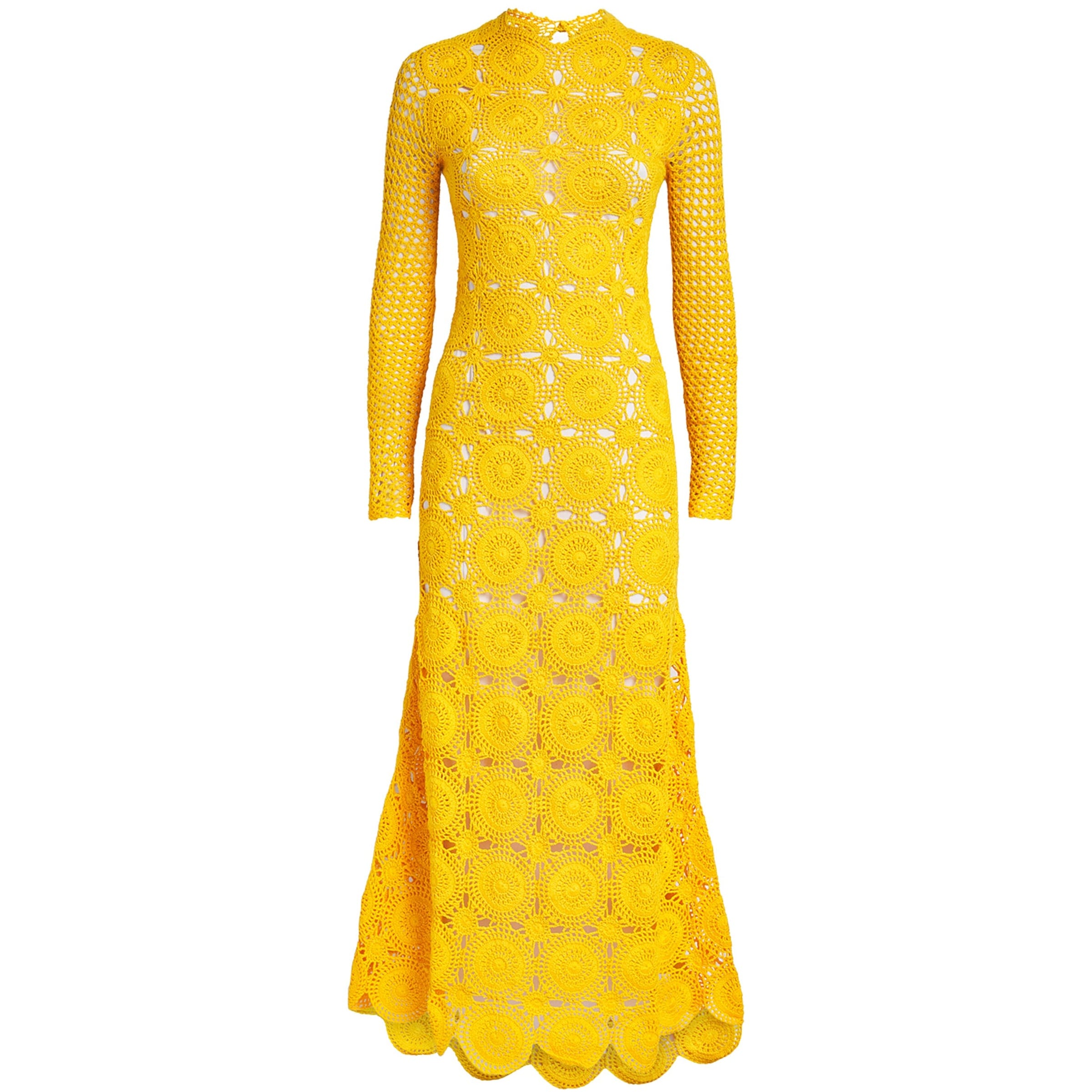 Yellow Knitted Alpamayo Maxi Dress
