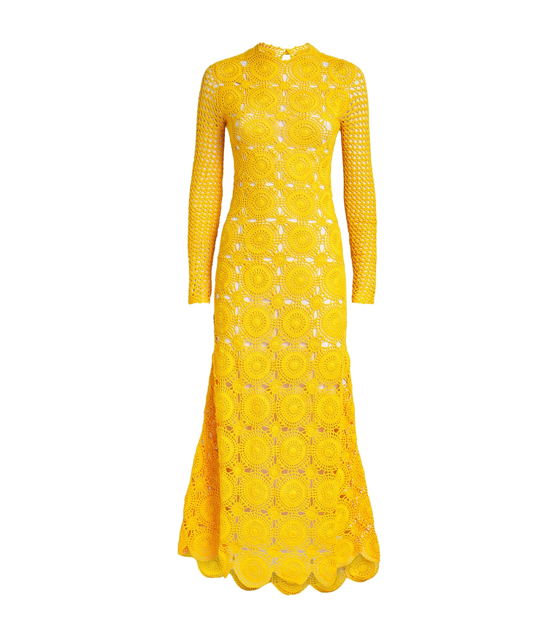 Yellow Knitted Alpamayo Maxi Dress