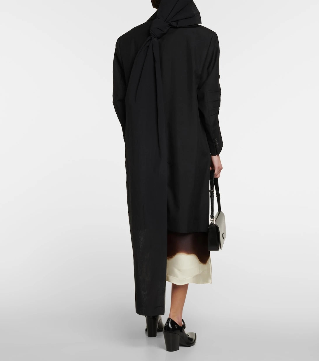 Prada - Bow-detail mohair coat
