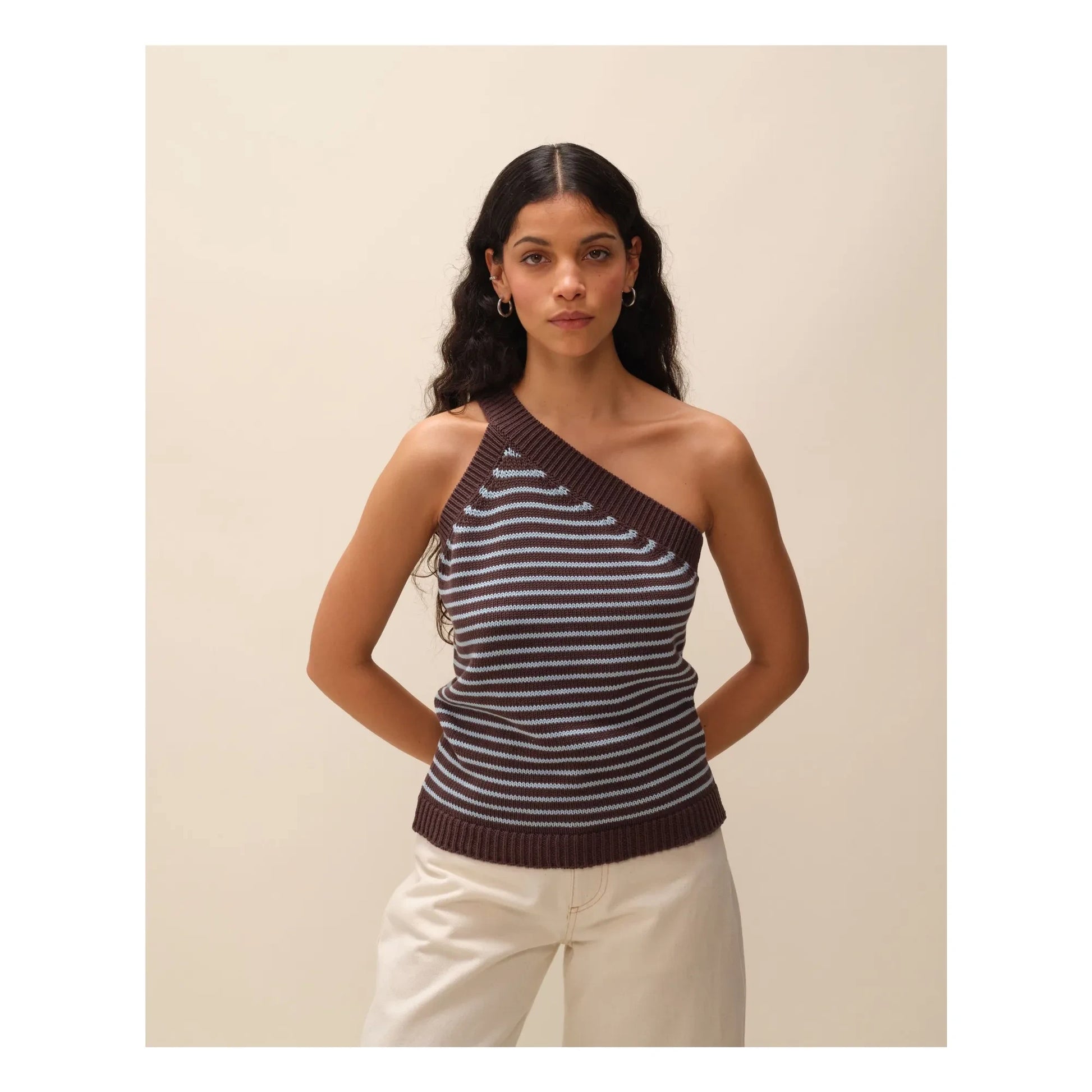 Nitah - Jimmy Stripes Top | Brown