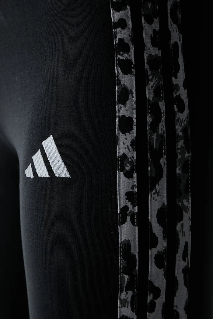 adidas kadın pamuk ve elastan tayt Leopard Pack