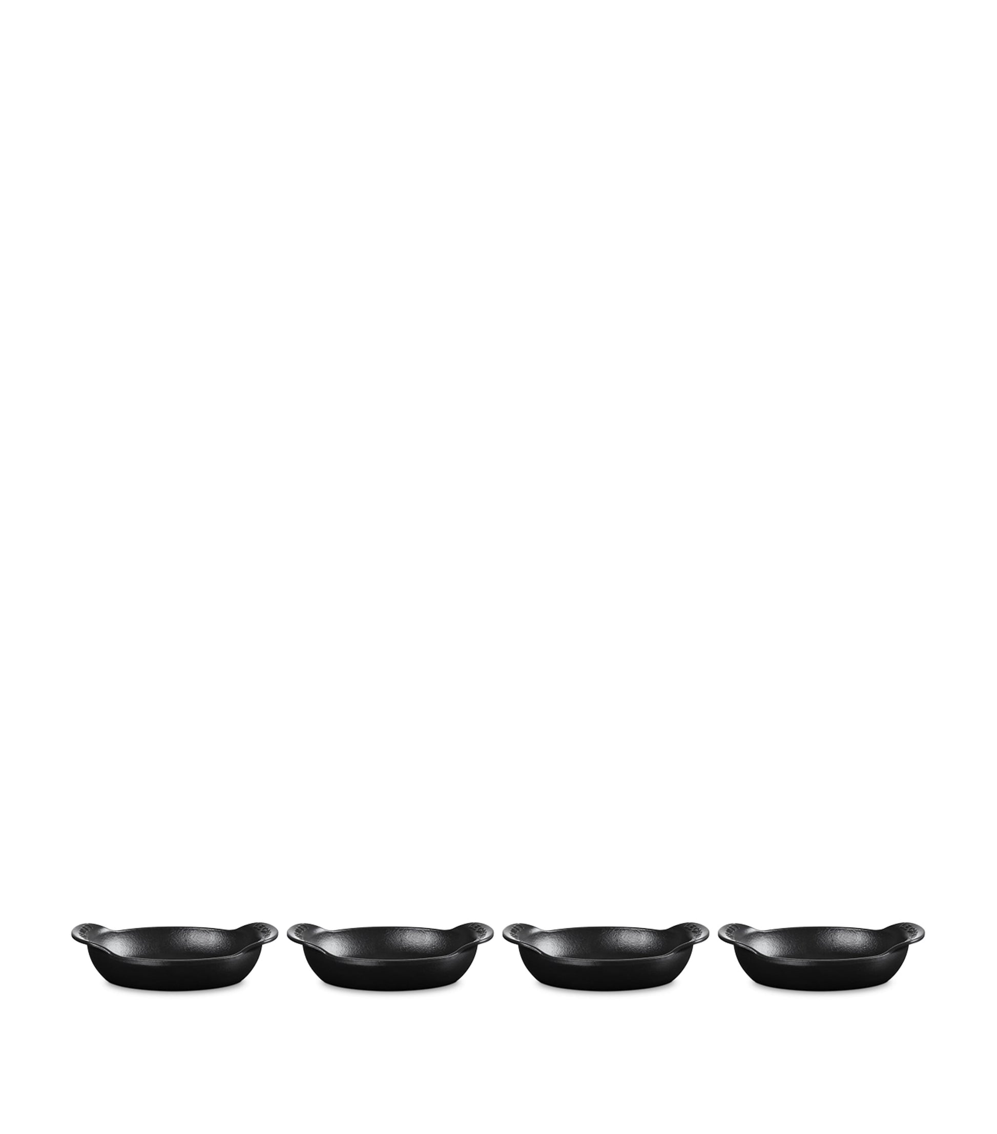 Le Creuset Set of 4 Cast Iron Gourmand Oval Mini Bakers (15cm)