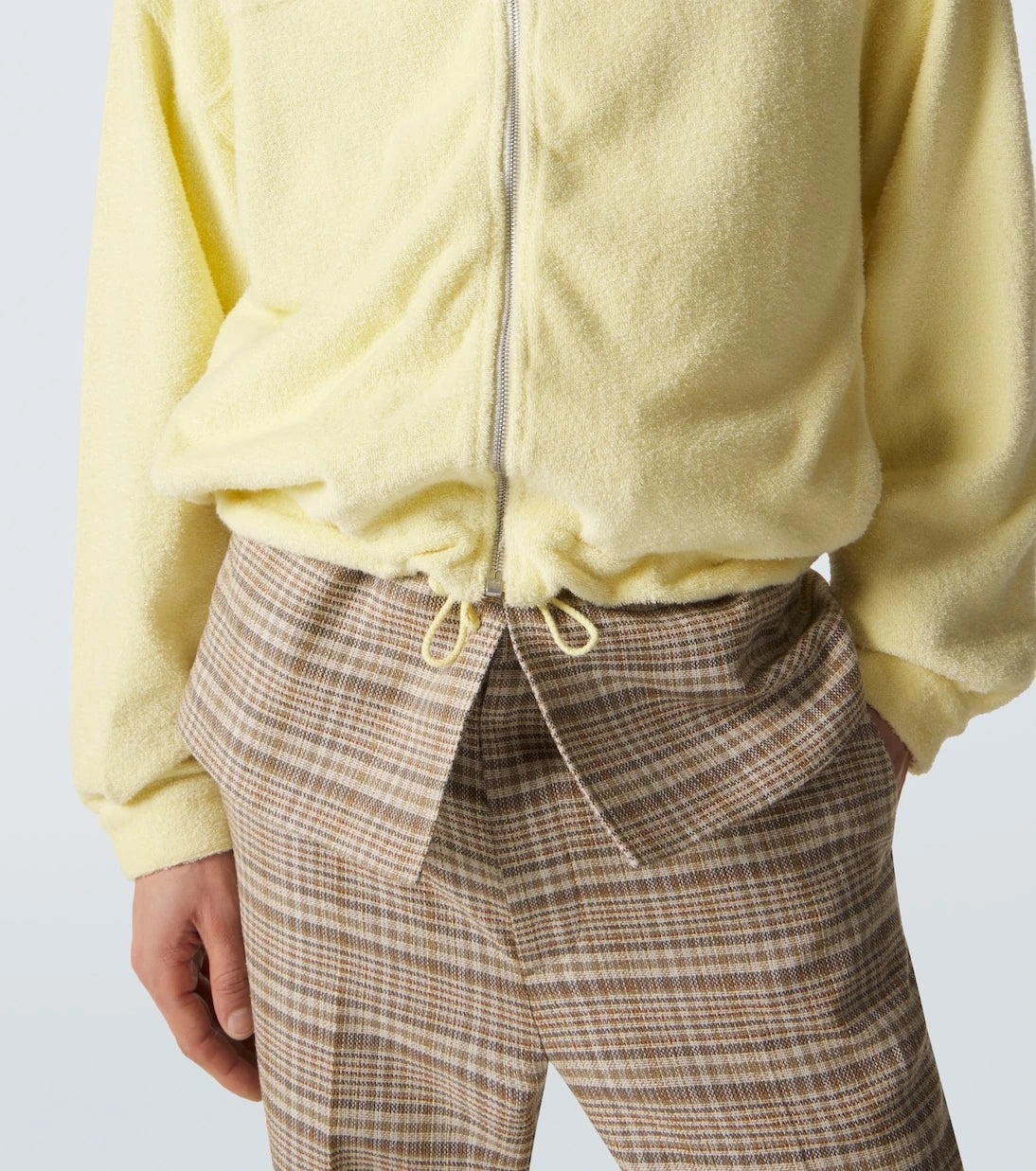 Auralee - Cotton-blend pile zip-up hoodie