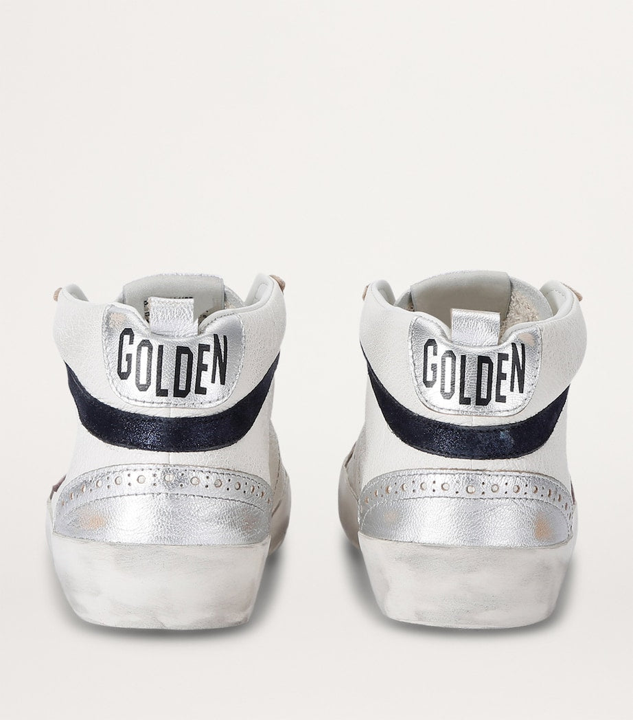 White Leather Mid Star Sneakers