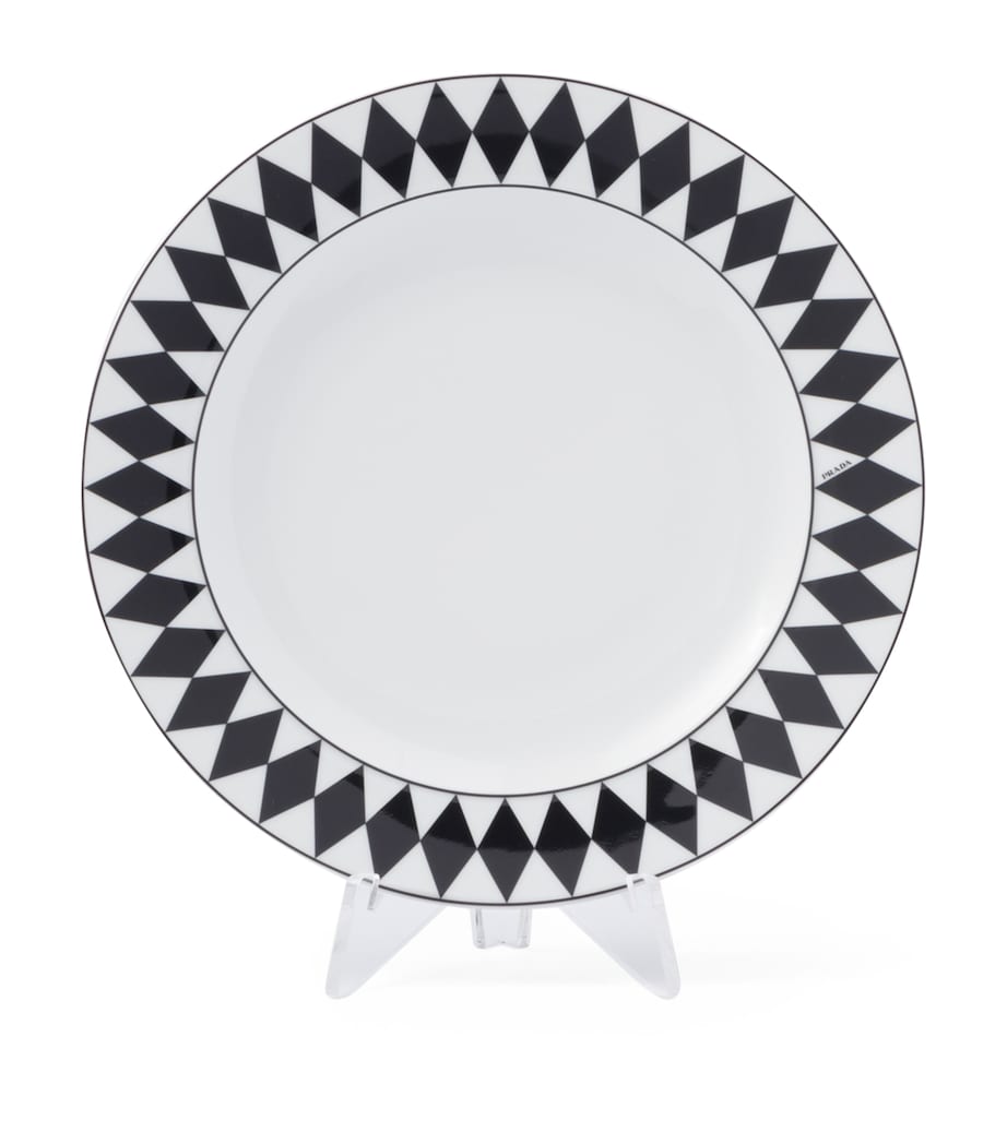 Prada Set of 2 Chequerboard Dinner Plates (25cm)