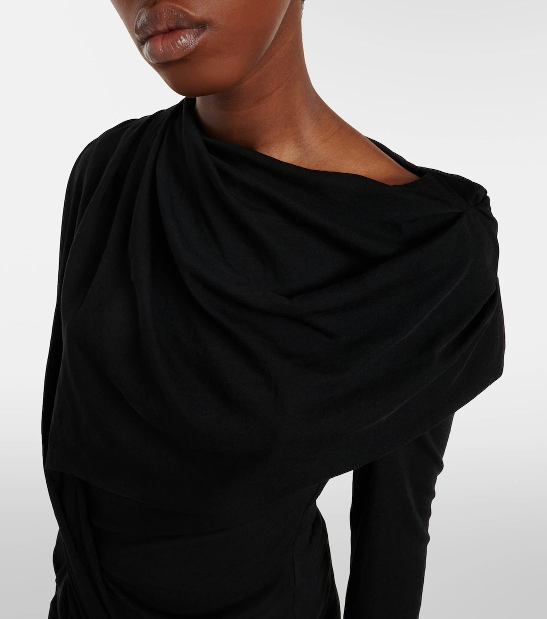 Entire Studios - Draped cotton-blend jersey top
