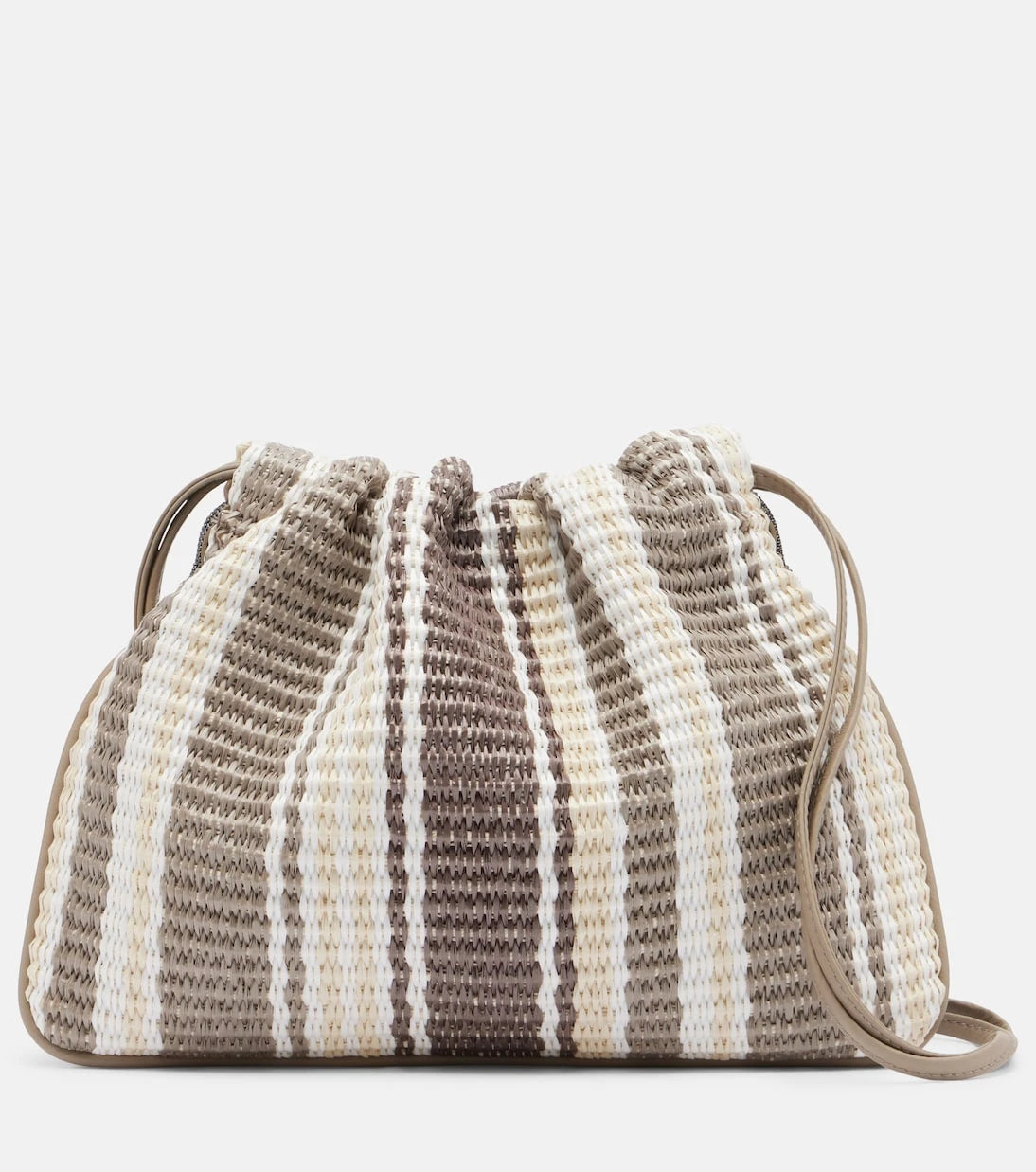 Brunello Cucinelli - Mellow Small striped crossbody bag