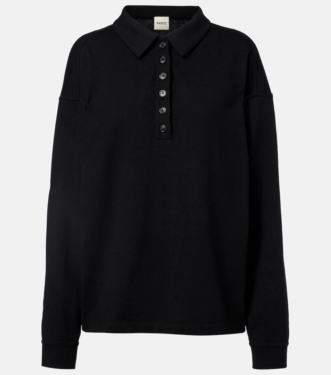 Khaite - Faithful silk jersey polo sweater