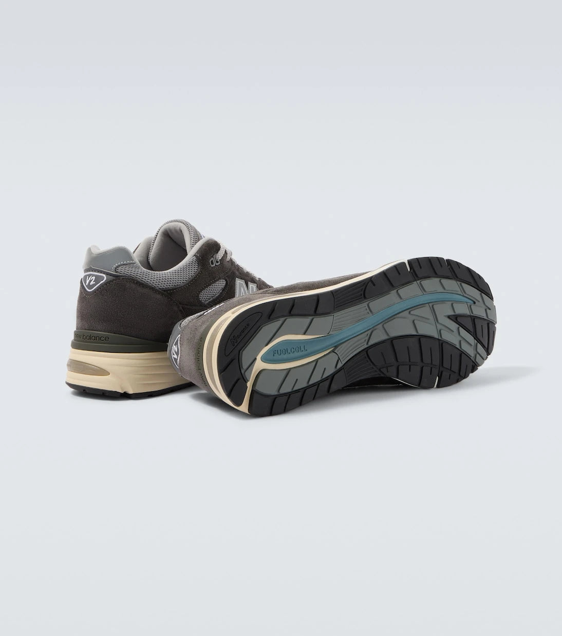 New Balance - 991v2 suede-trimmed sneakers