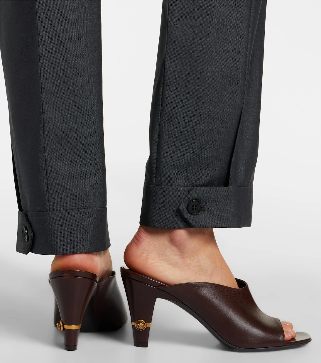 Versace - Giulietta leather mules