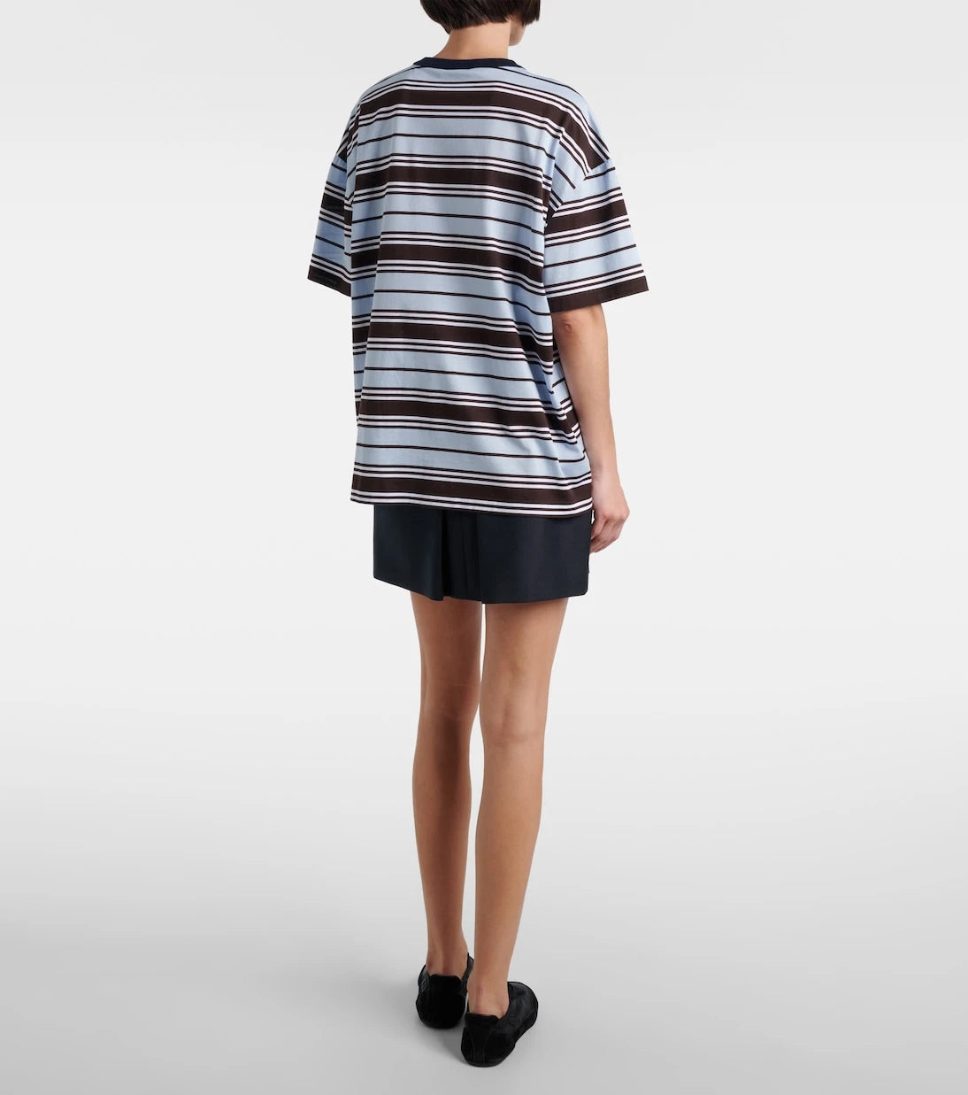 Prada - Striped cotton lisle T-shirt