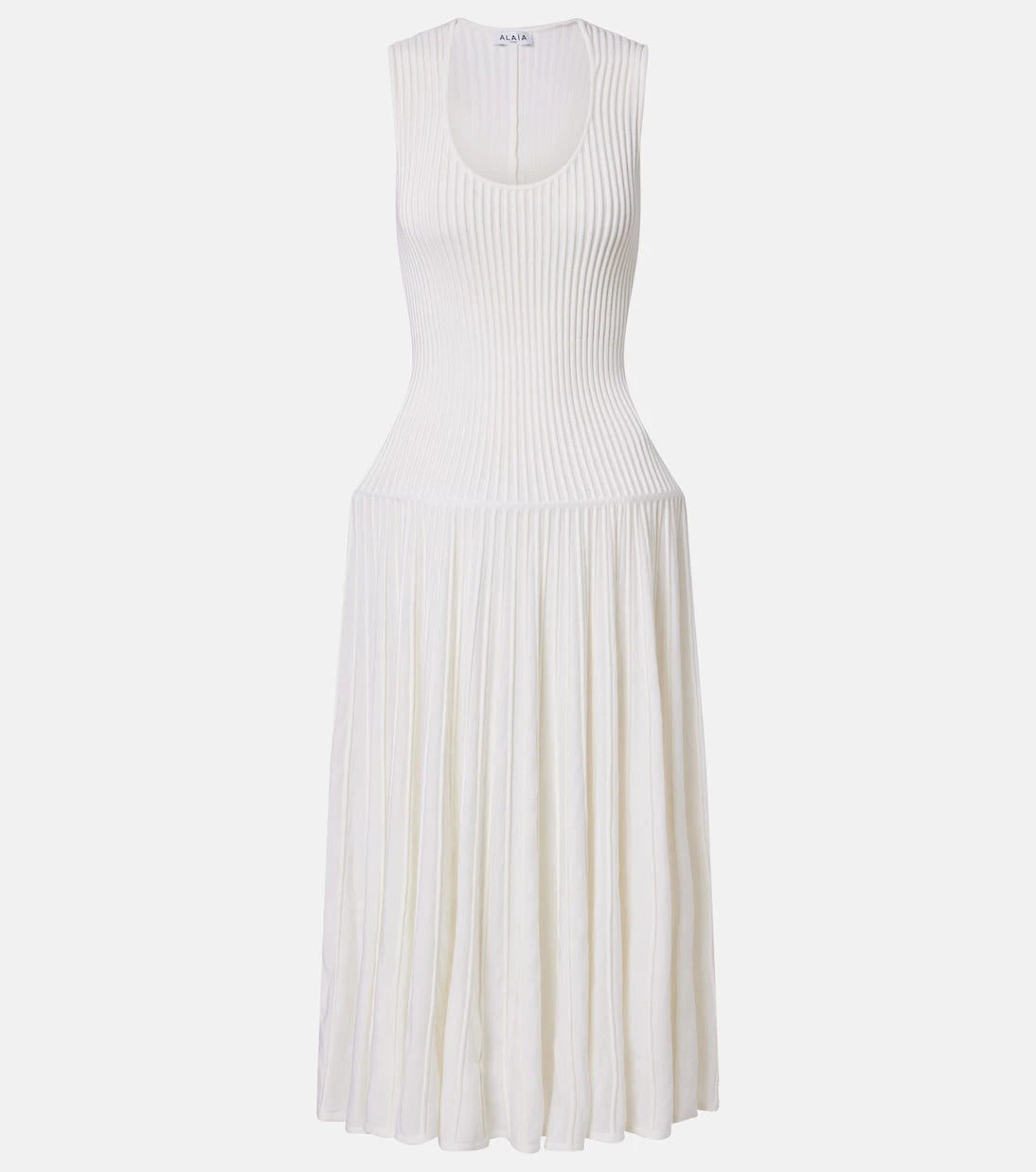 Alaïa - فستان ماكسي من مزيج الصوف