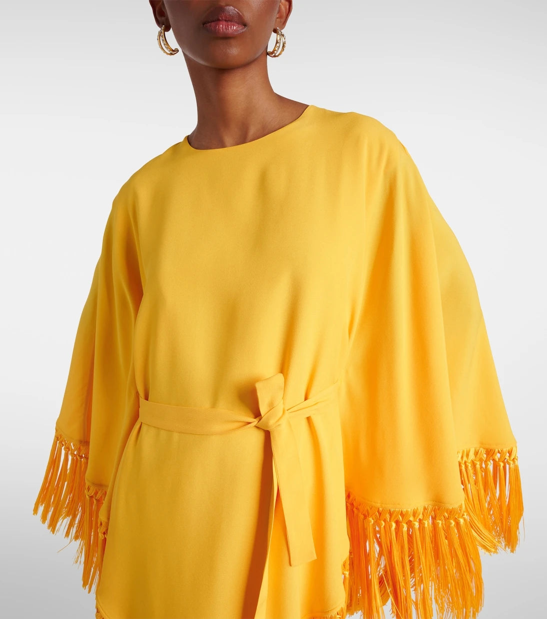 Taller Marmo - Fringed crêpe cady kaftan