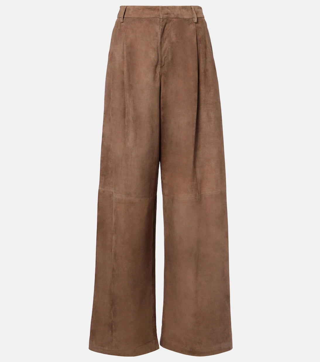 بنطلون 'S Max Mara Brando بقصة ساق عريضة وخصر مرتفع من الشمواه