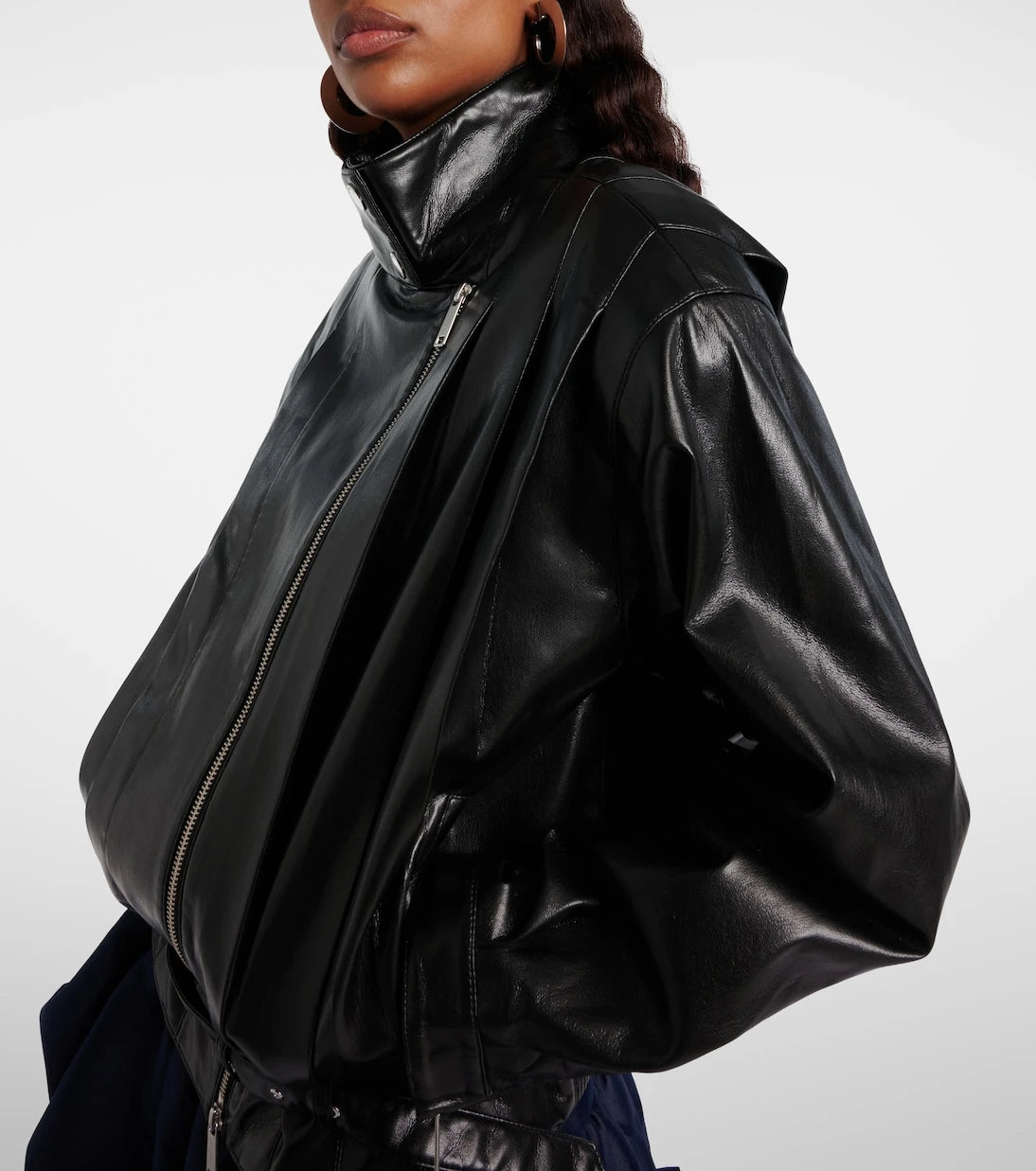 Self-Portrait - Belted biker jacket