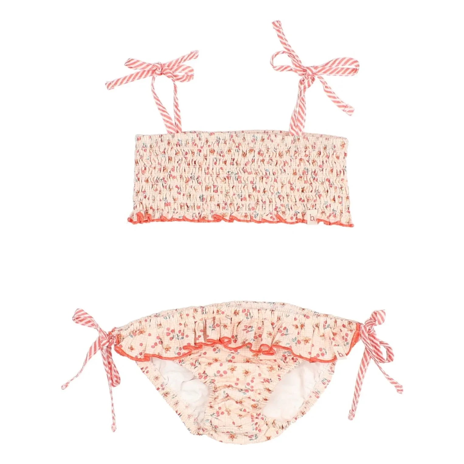 Búho - Seersucker Floral Swimsuit | Peach
