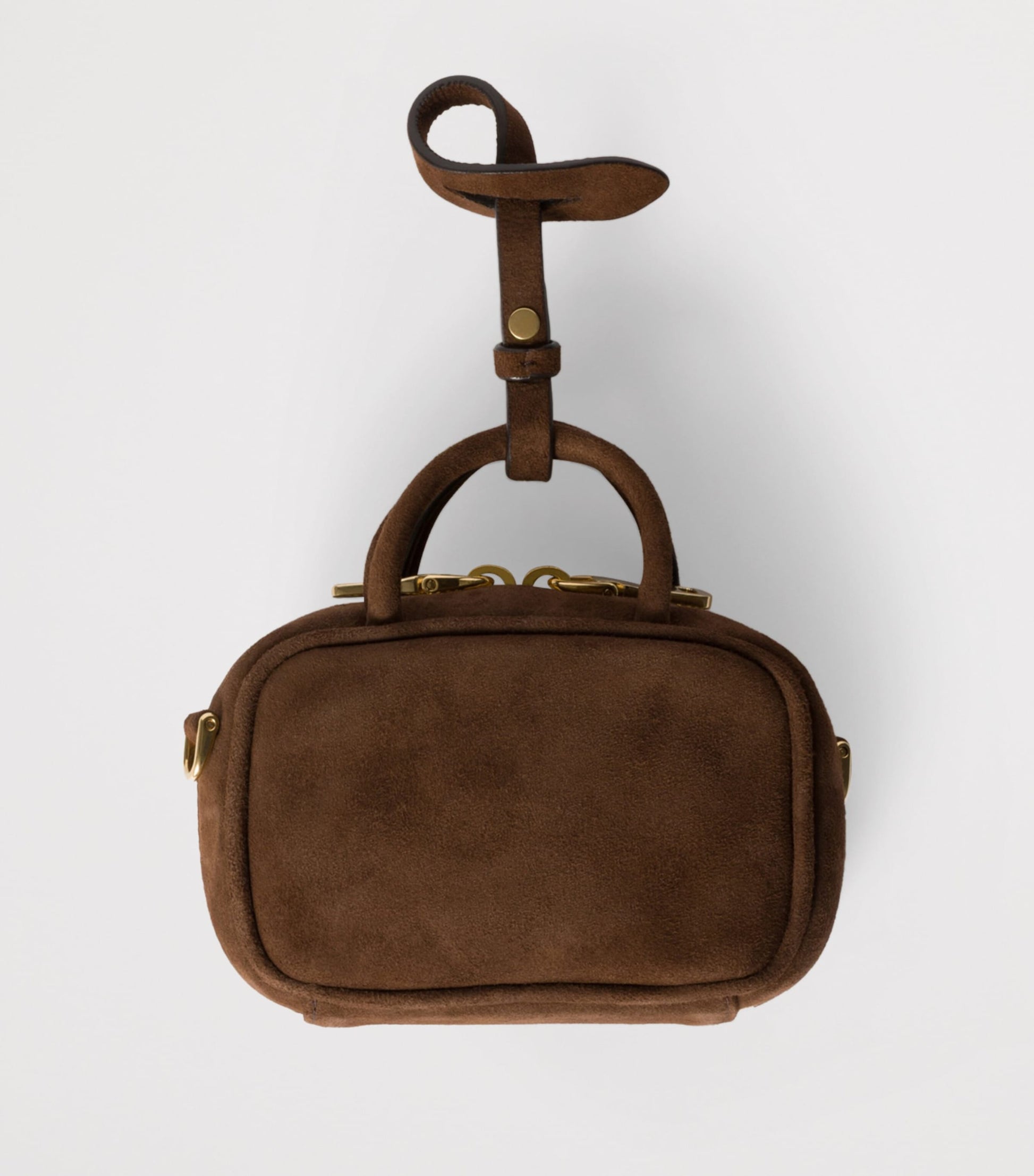 Brown Suede Beau Micro Bag
