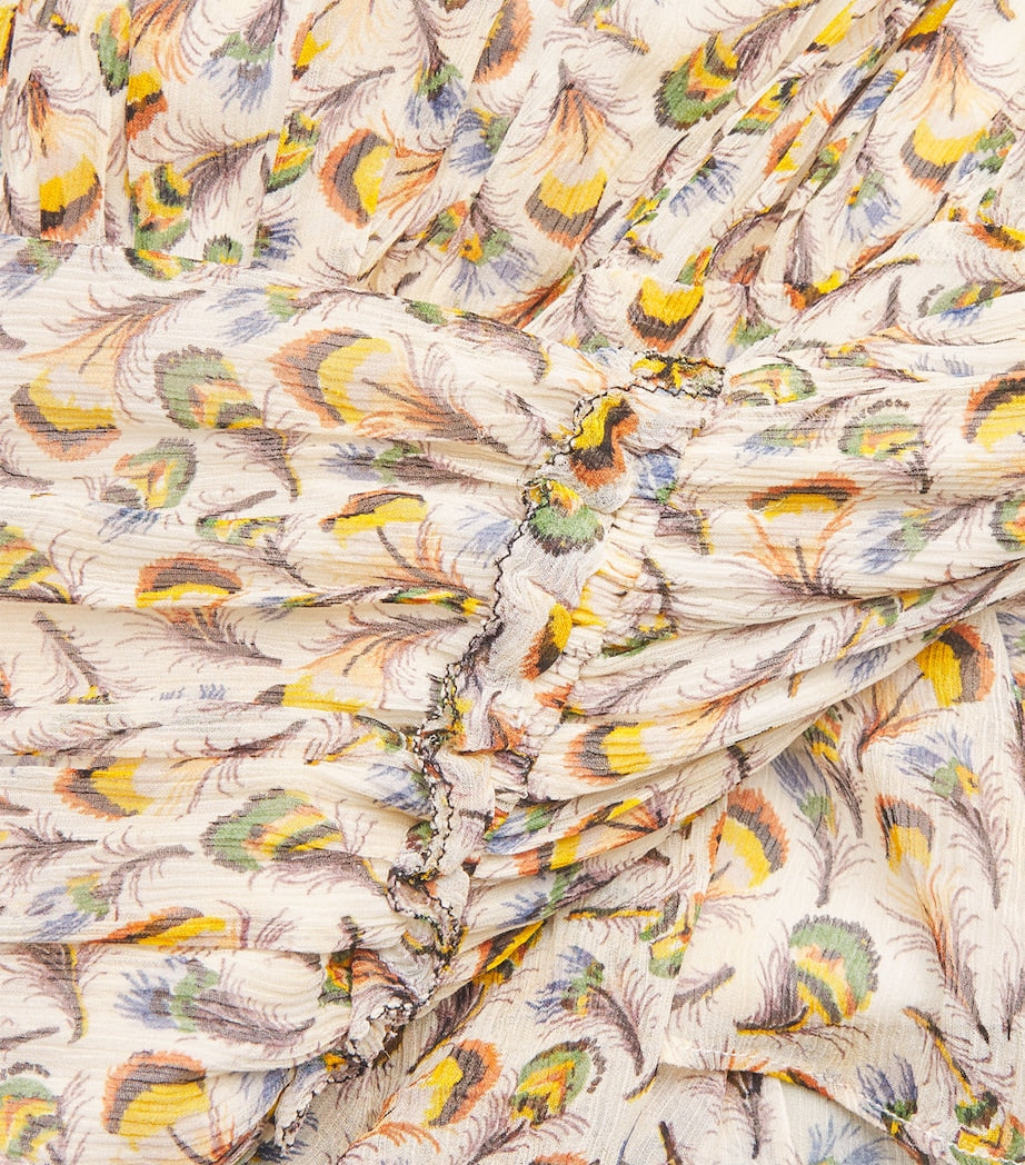 Ulla Johnson Ivory Silk Ruffled Nan Midi Dress