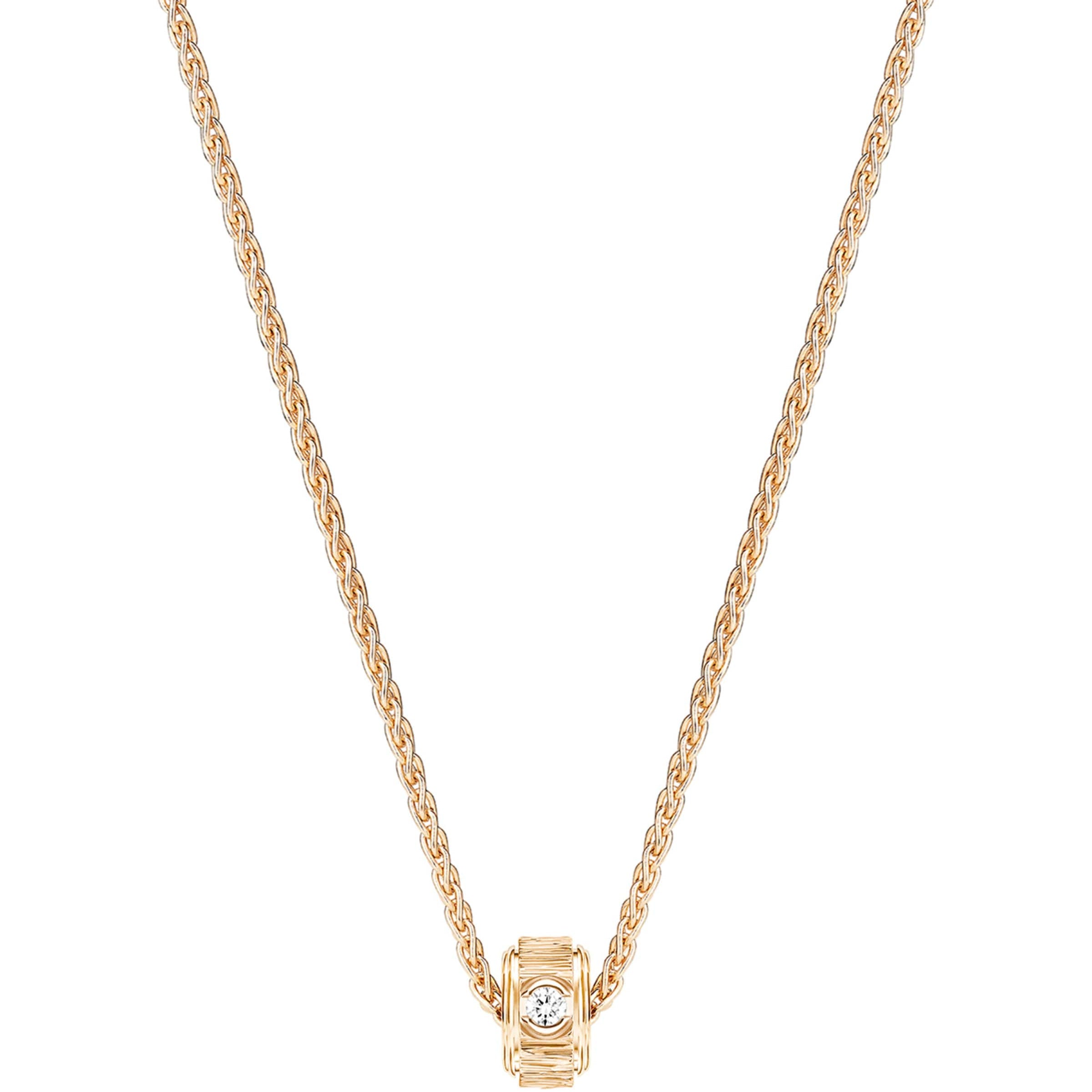 Rose Gold and Diamond Possession Pendant Necklace