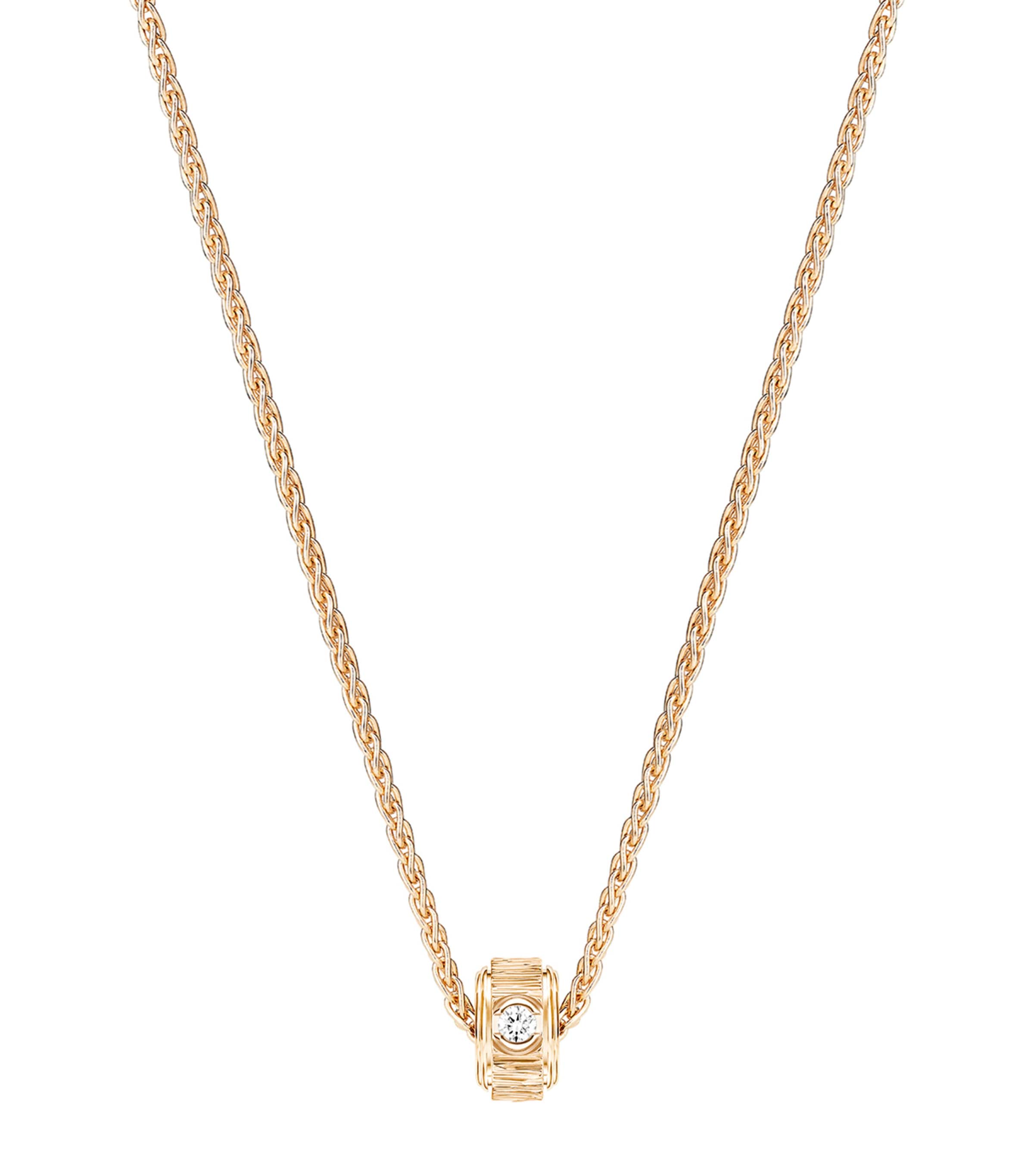 Rose Gold and Diamond Possession Pendant Necklace