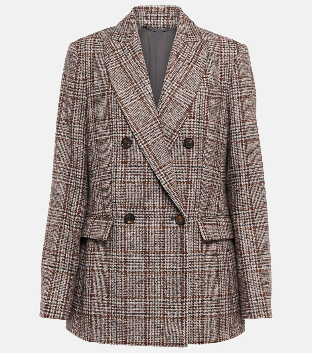 Brunello Cucinelli - Double-breasted wool-blend blazer