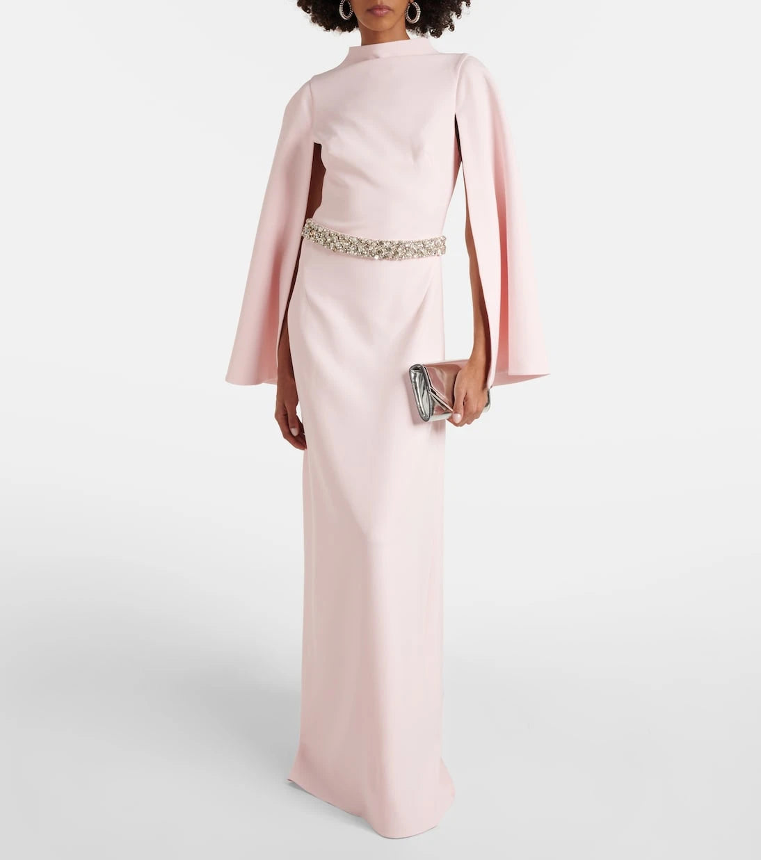 Safiyaa - Harper embellished caped gown