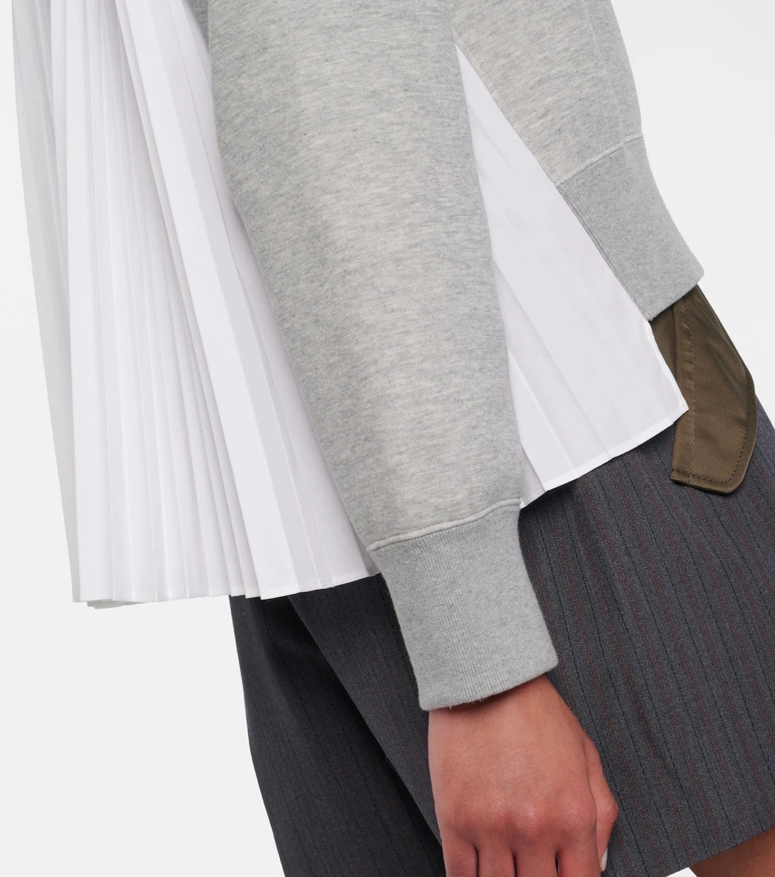 Sacai - Cotton-blend sweatshirt
