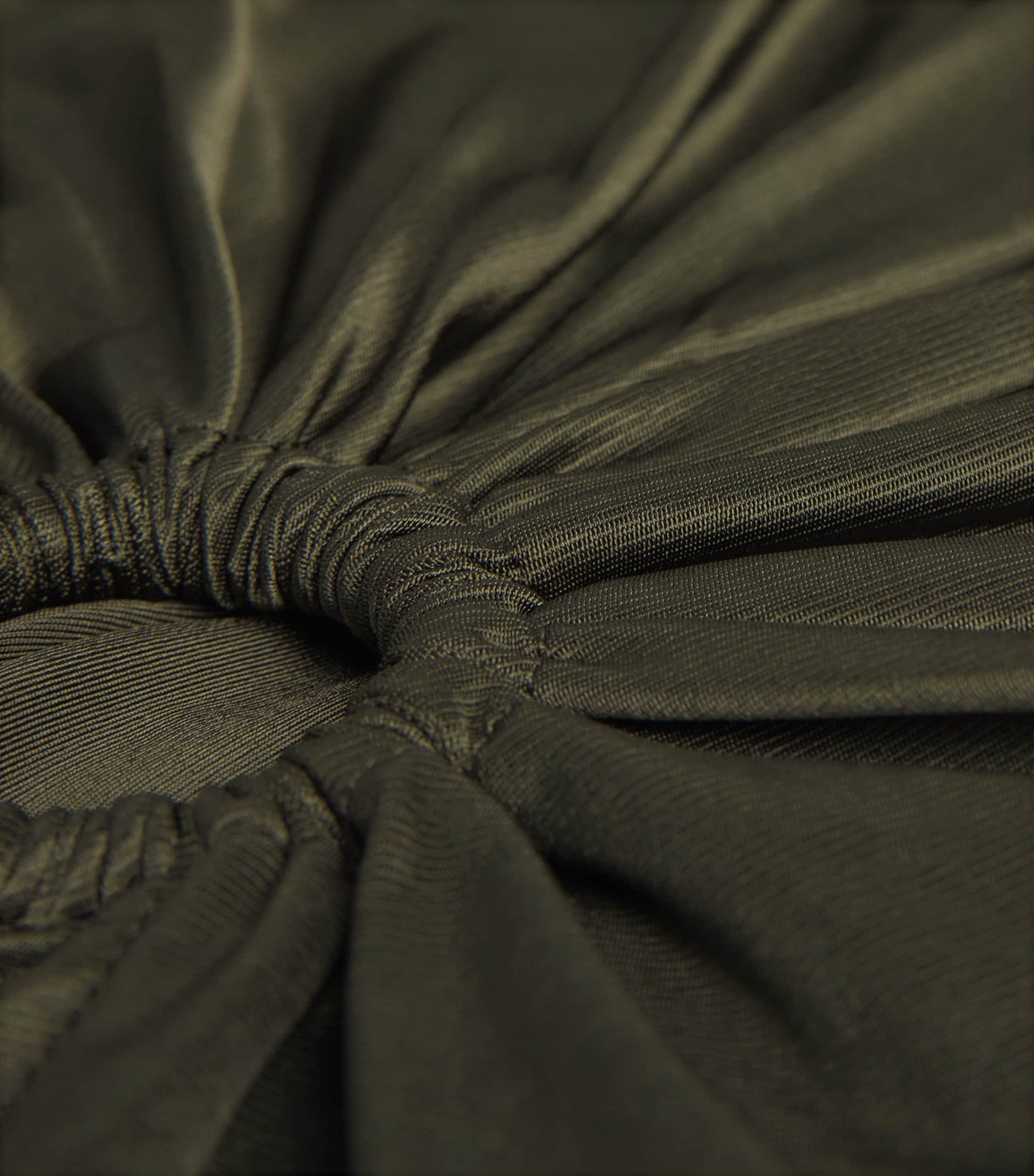 Paco Rabanne Green Jersey Ring-Gathered Crop Top